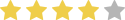 4 estrellas de calificación
